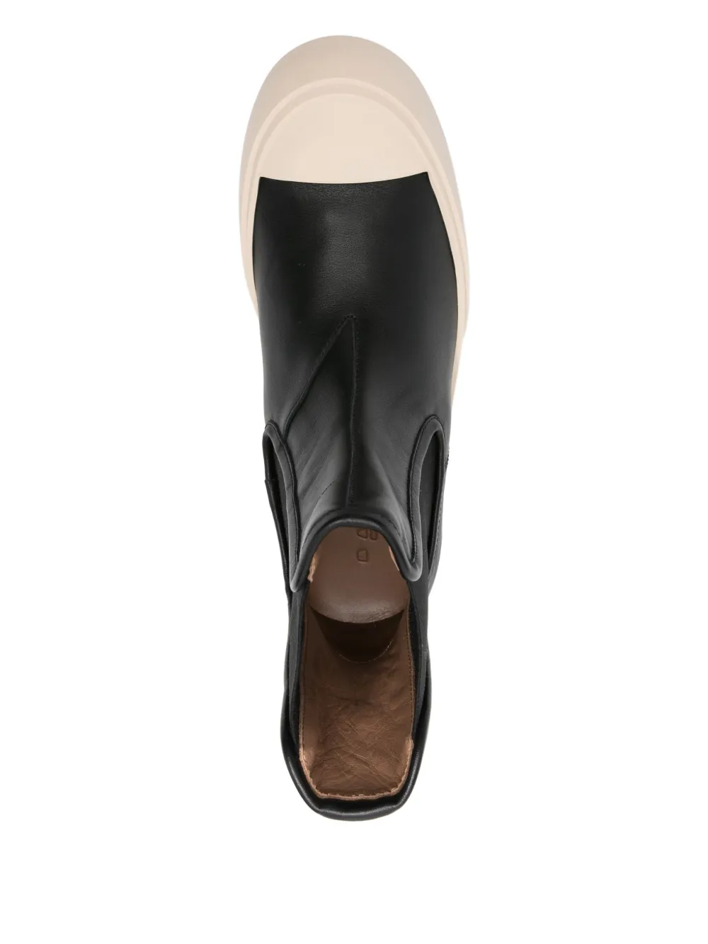 Marni elastic-panel leather boots Black