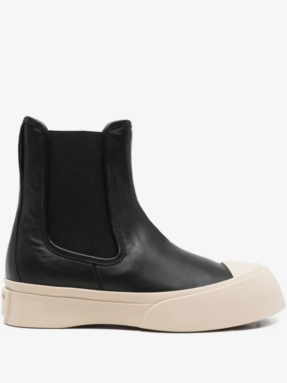 Marni elastic-panel leather boots | Black | Image 1