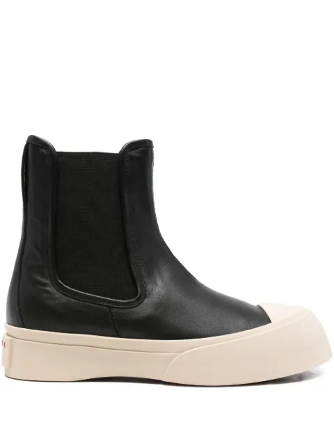Marni elastic-panel leather boots