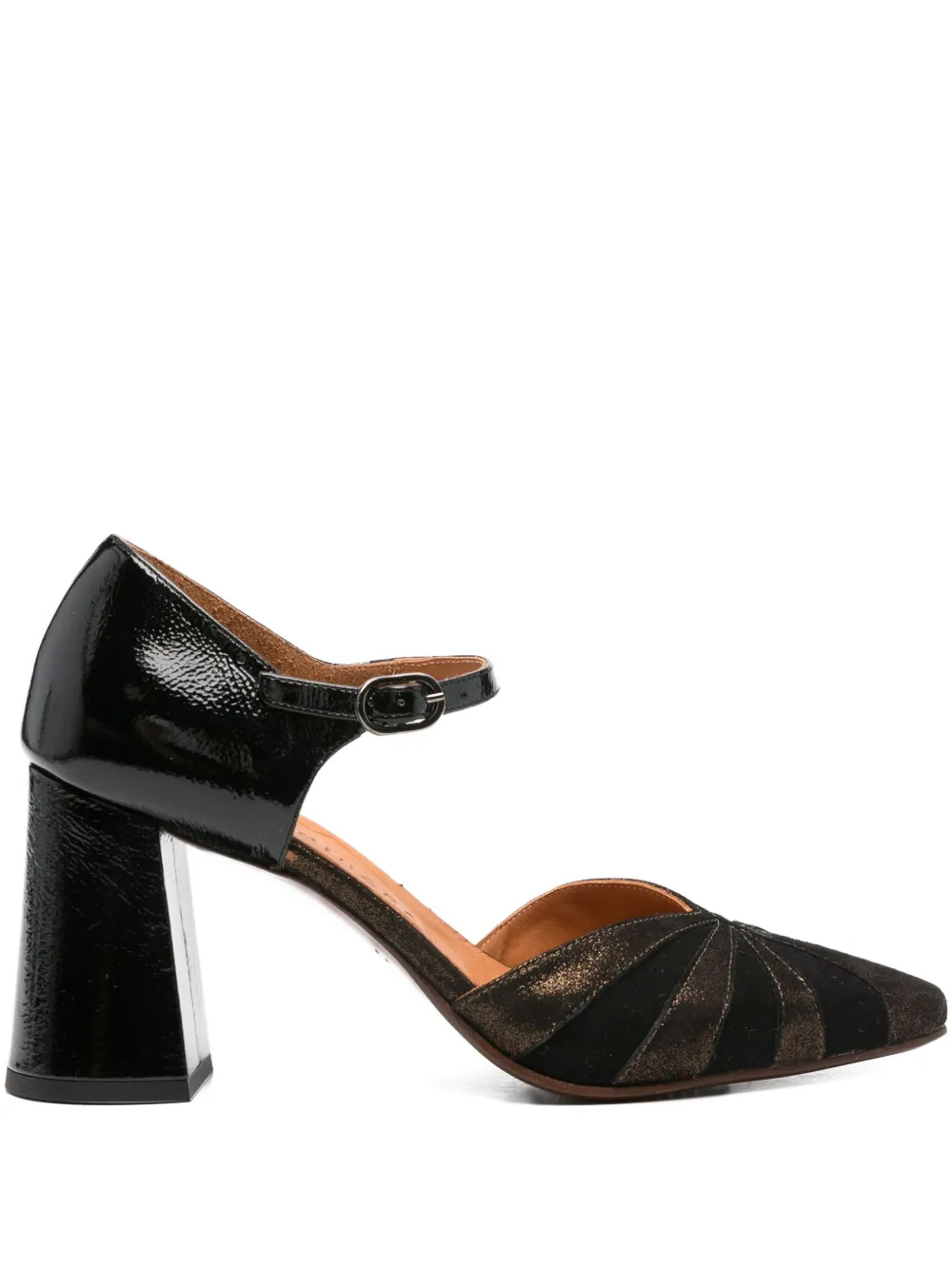 Chie Mihara 51mm panelled-leather pumps Black