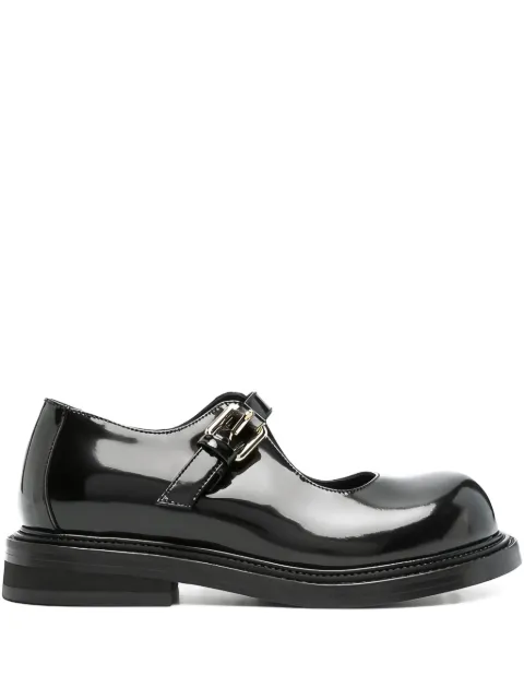 Moschino buckle-fastening patent-leather pumps