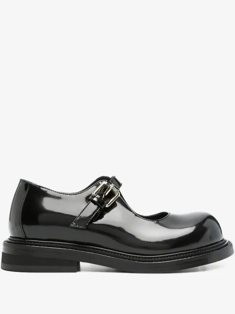 Moschino buckle-fastening patent-leather pumps