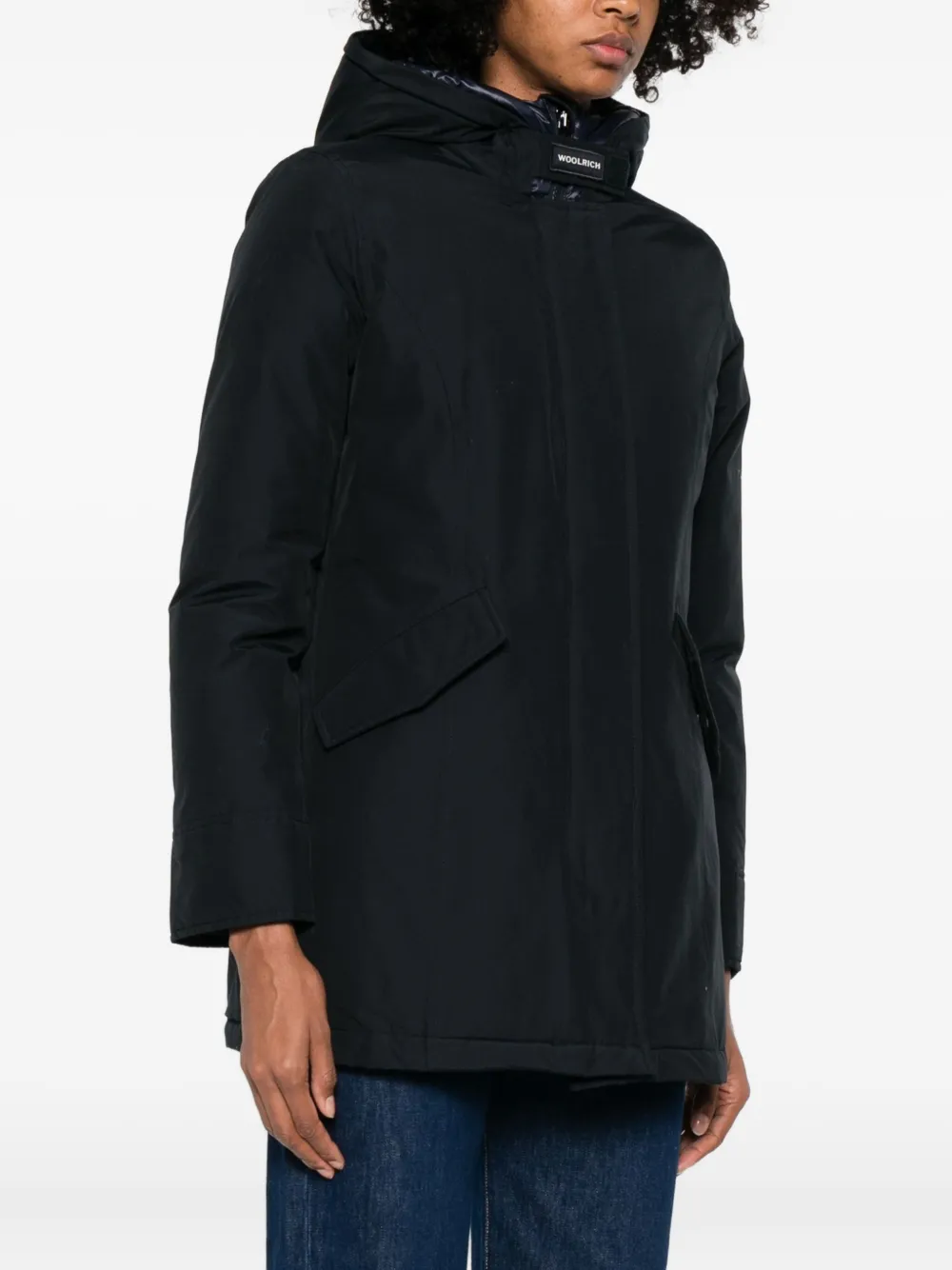 Woolrich Hooded Parka In Black
