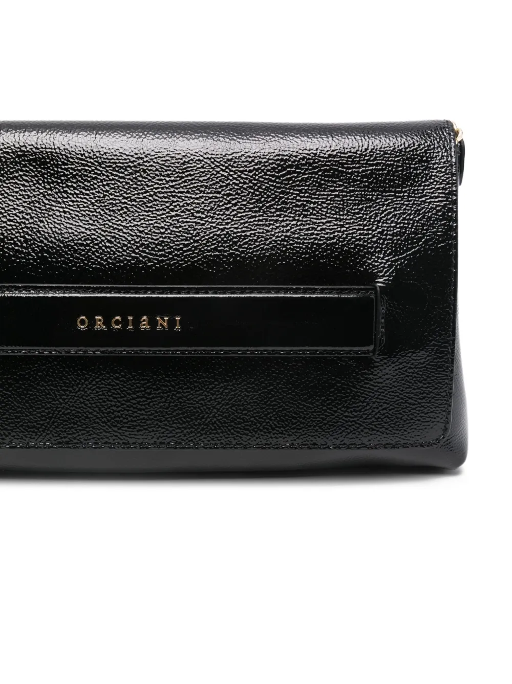 Orciani Leren clutch Zwart