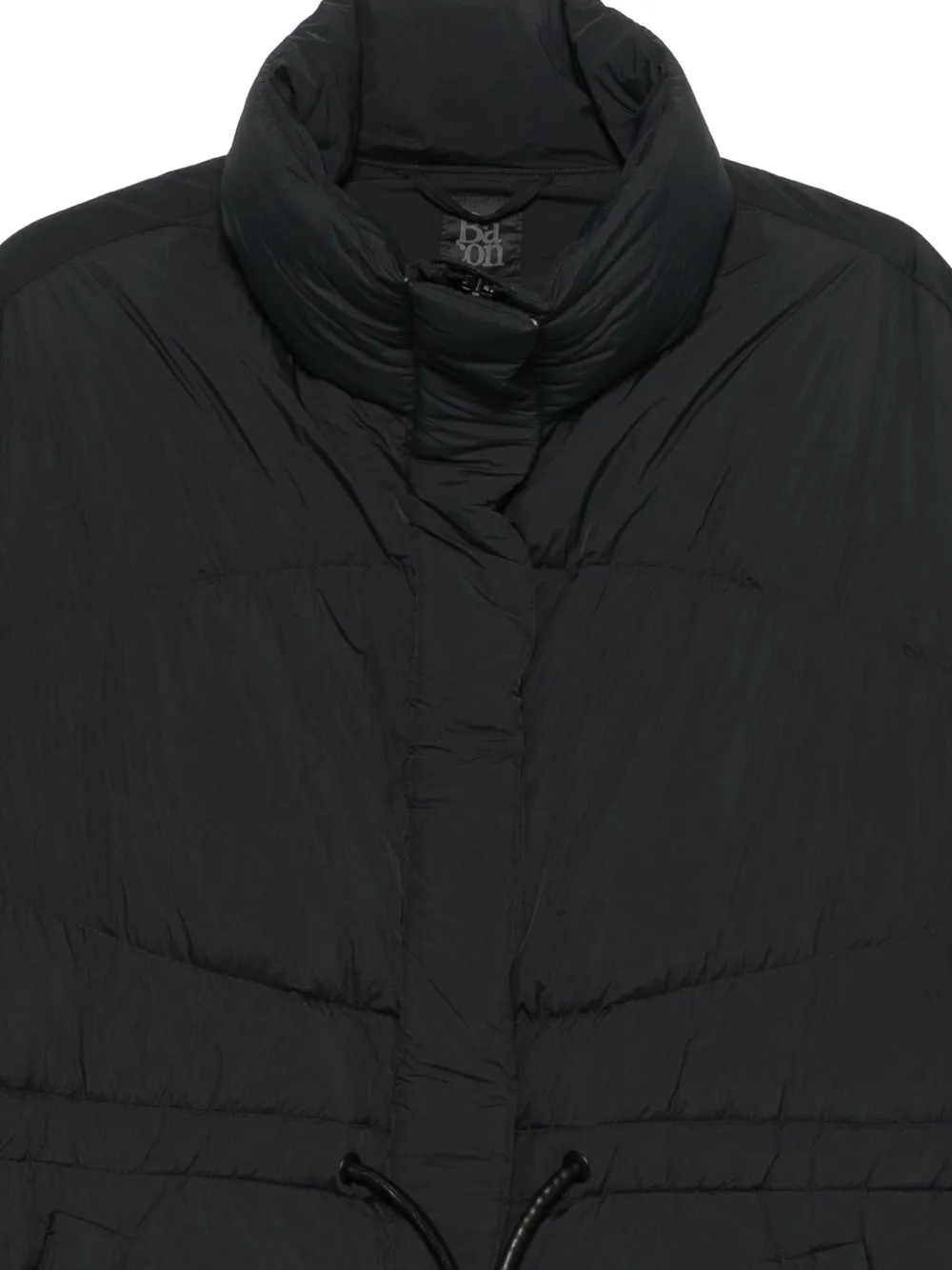 Bacon Drawstring-waist Padded Coat In Black