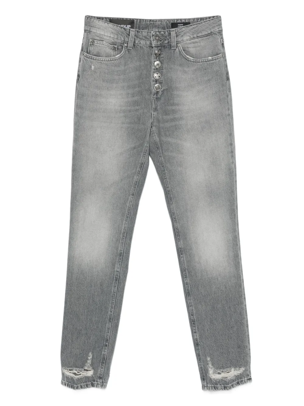 DONDUP five-pocket distressed-hem jeans | Grey | Image 1