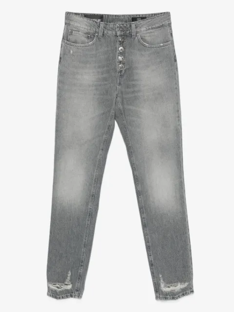 DONDUP five-pocket distressed-hem jeans 
