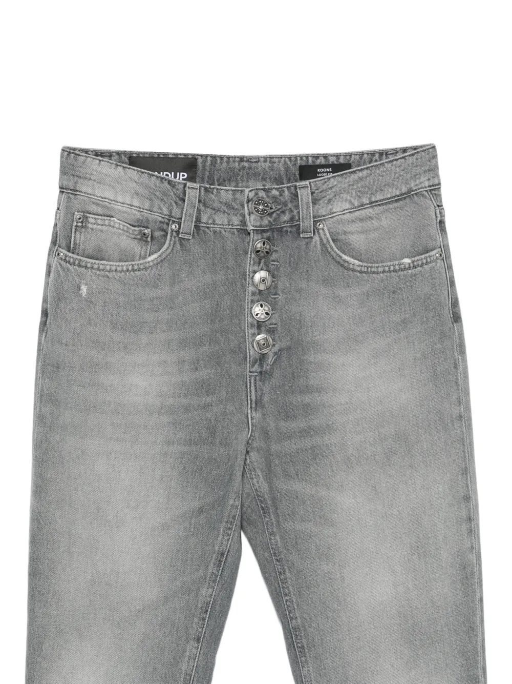 DONDUP Gerafelde jeans met vijf zakken Grijs