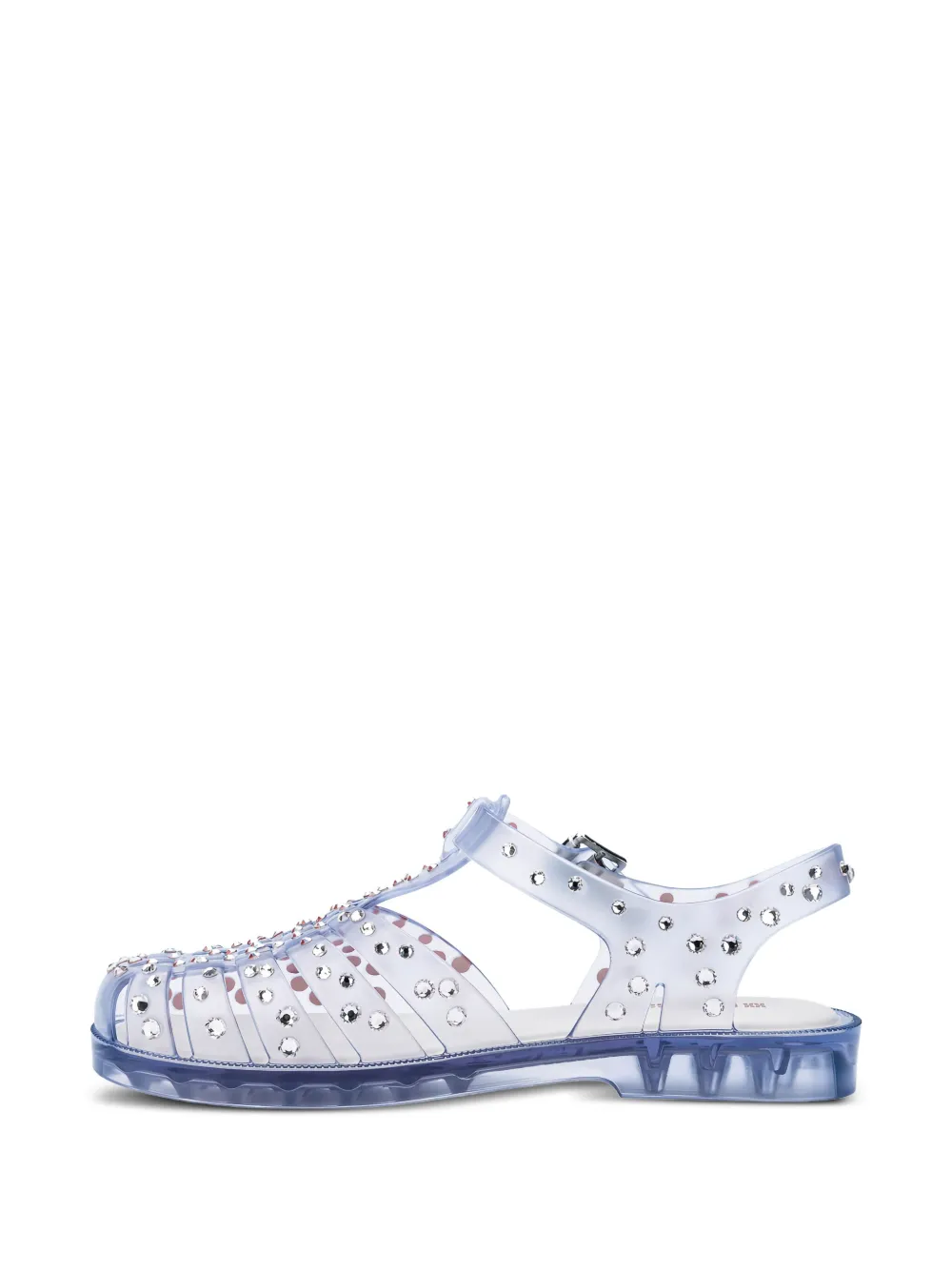 Melissa crystal-embellished jelly sandals Blue