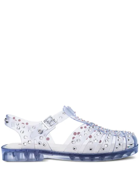 Melissa crystal-embellished jelly sandals