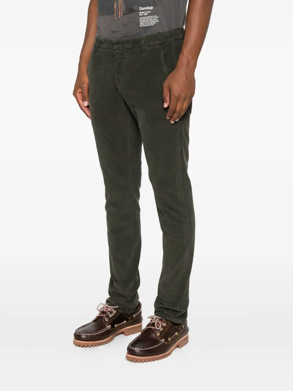 DONDUP Katoenen broek met zijzak Grijs