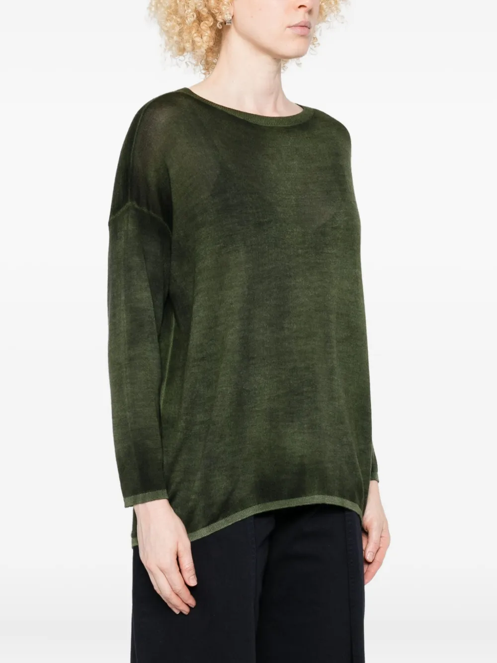 Avant Toi Metallic-detail Sweater In Green