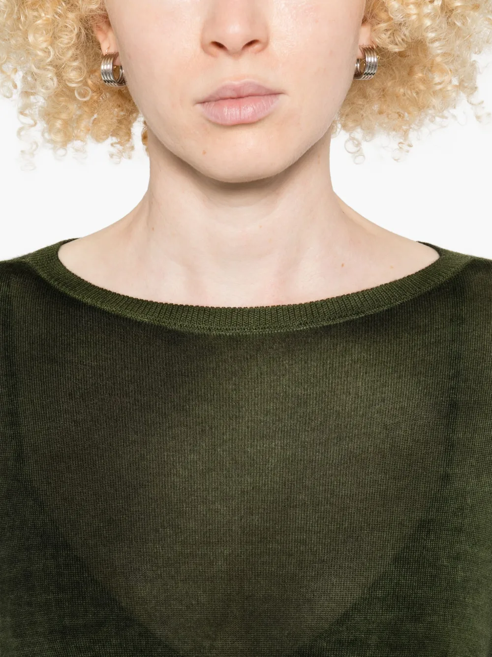 Avant Toi Metallic-detail Sweater In Green