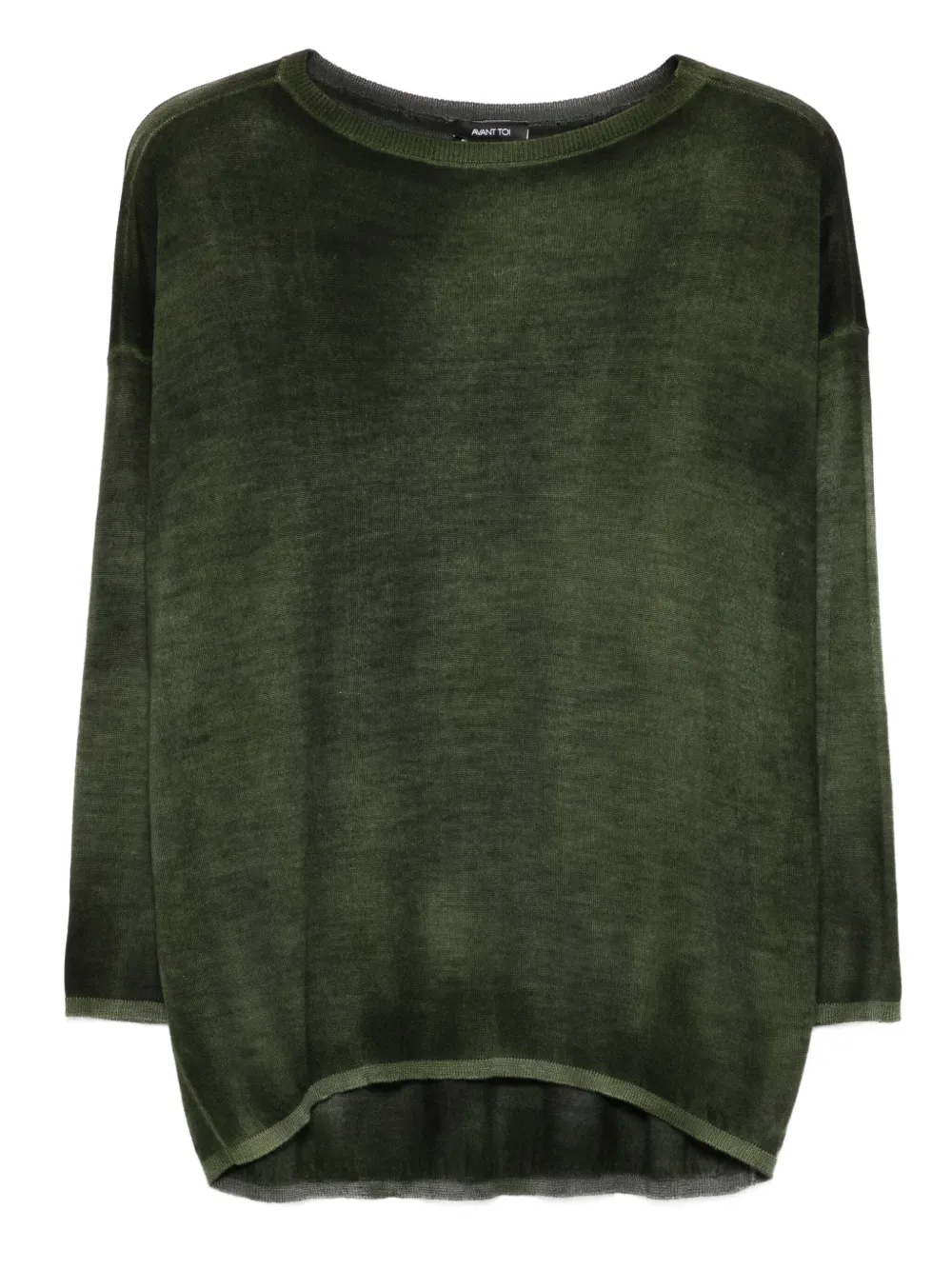 Avant Toi Trui met metallic detail Groen