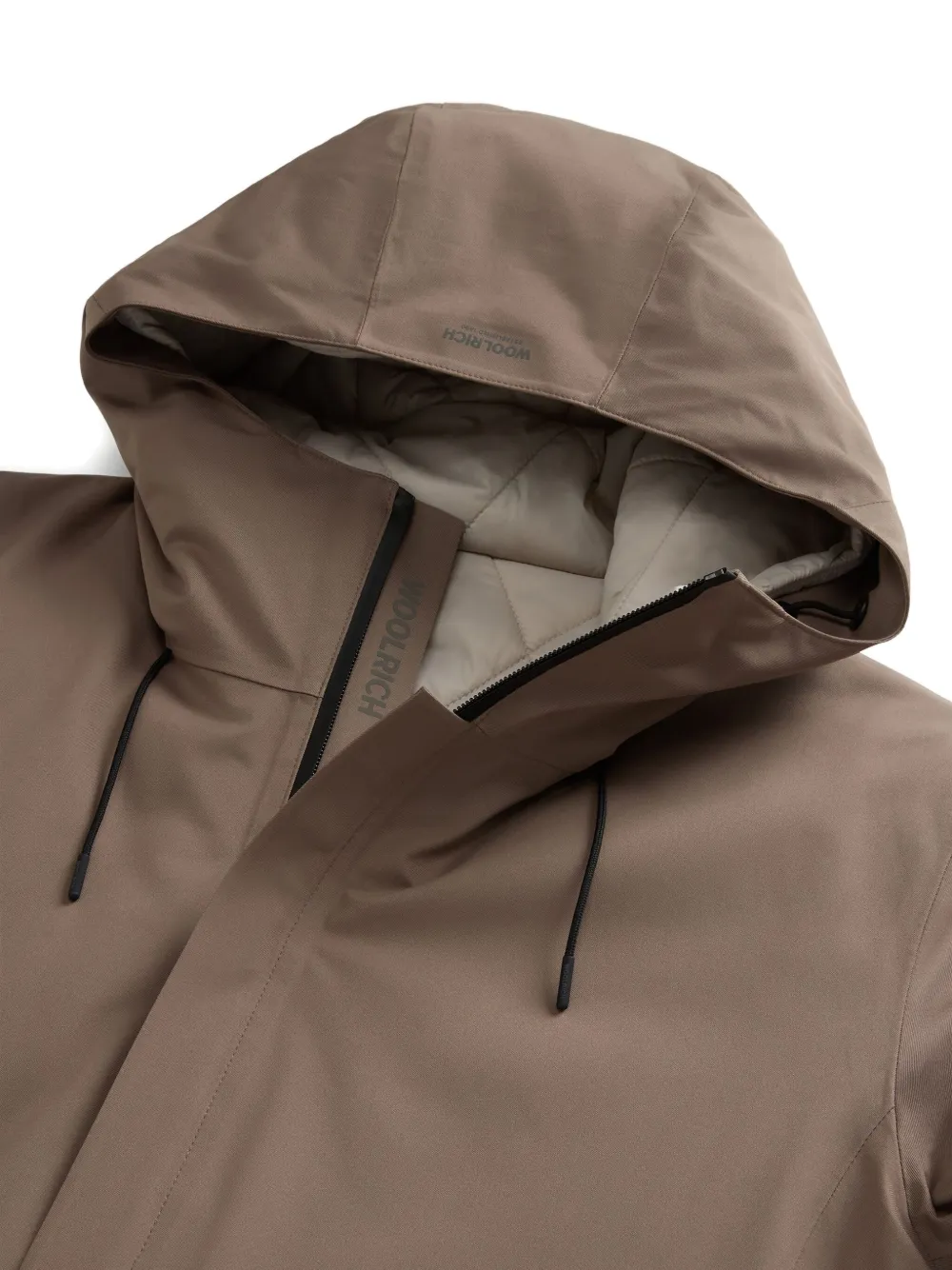 Woolrich hooded quilted jacket Bruin