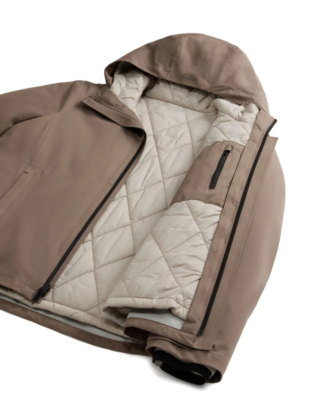 Woolrich hooded quilted jacket Bruin