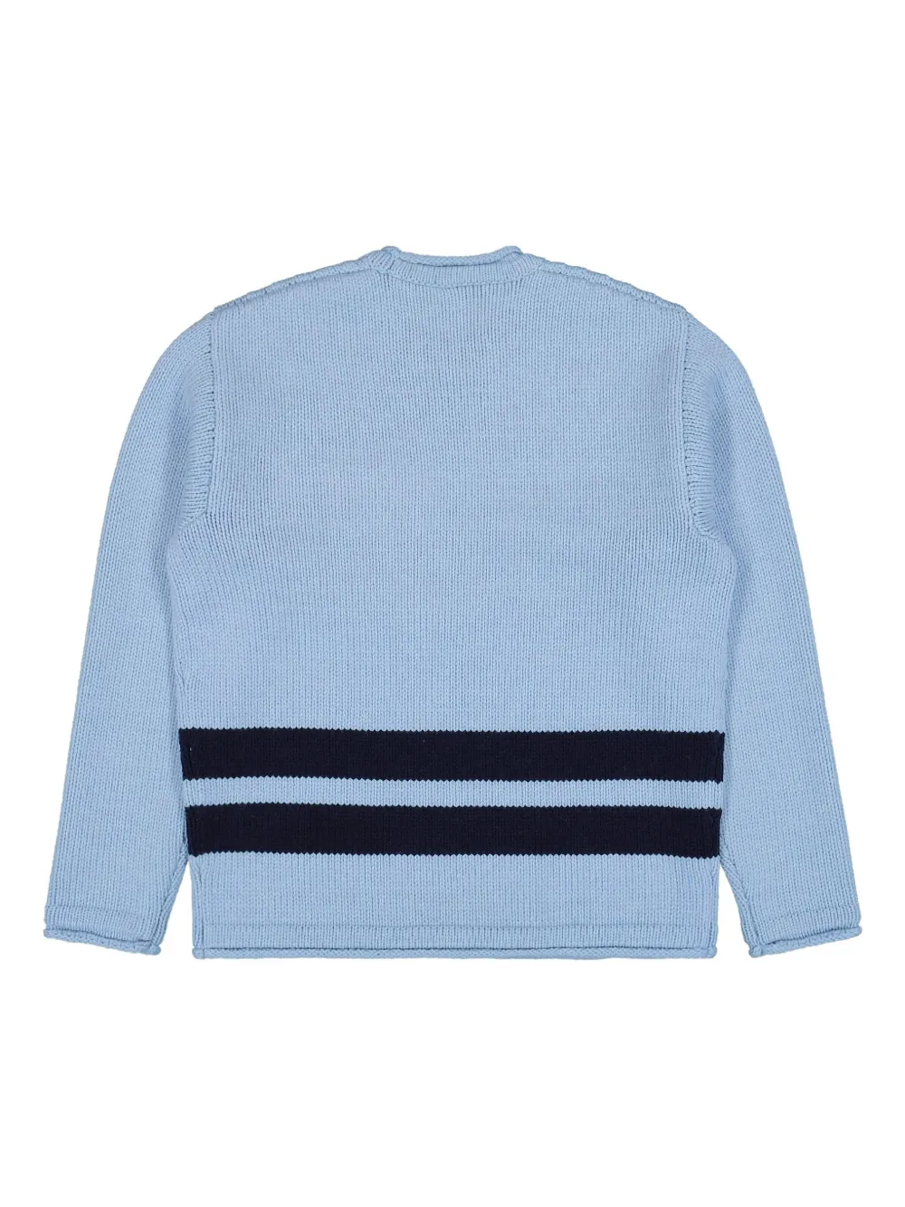 Stone Island crew-neck stripe-detail sweater - Blauw