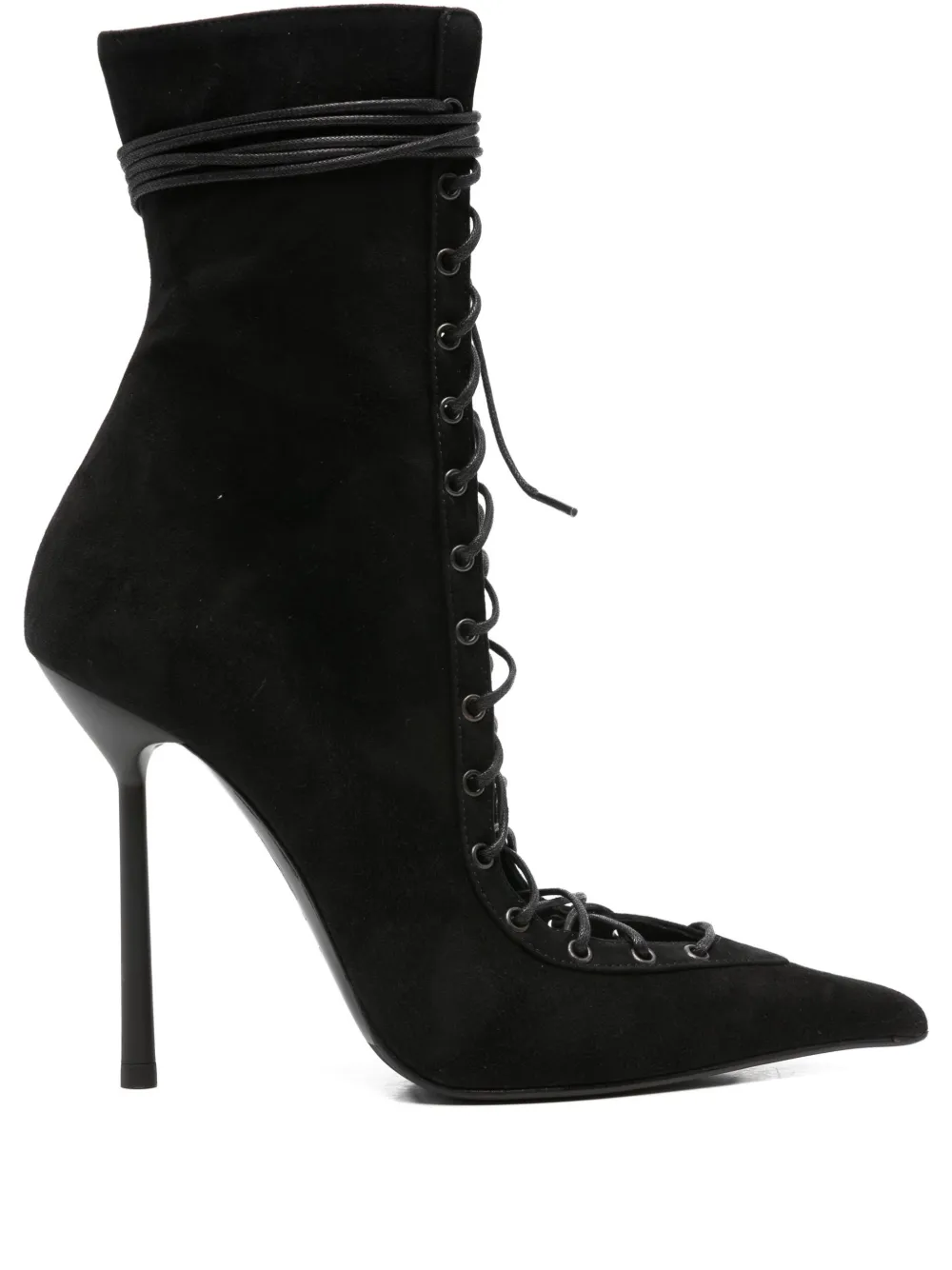 Le Silla 100mm Colette lace-up pointed-toe boots Black