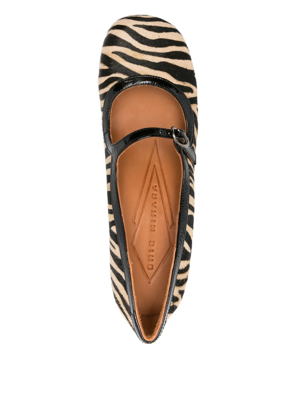 Chie Mihara 45 mm Mumma Zebra pumps met blokhak Roze