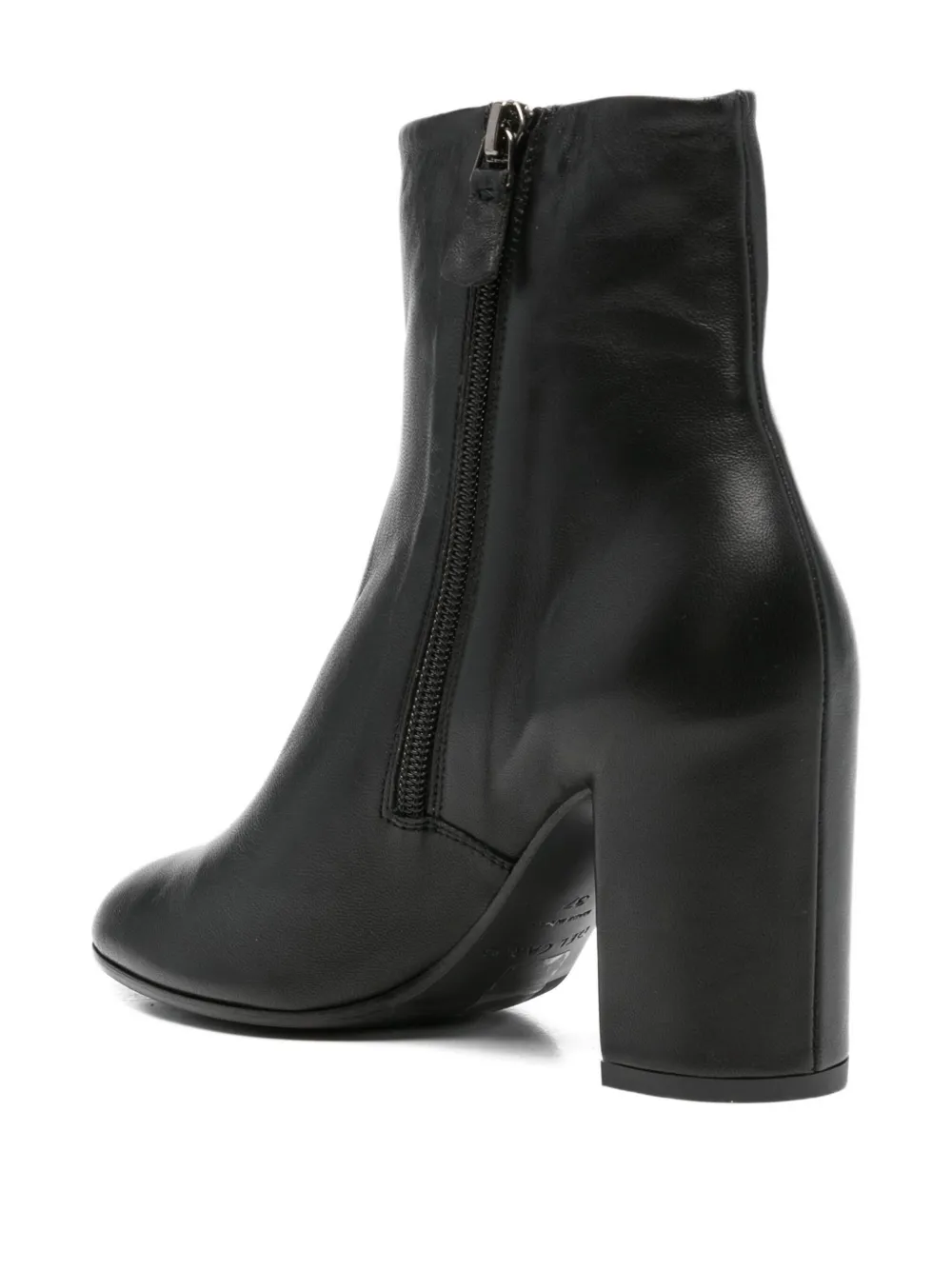 Del Carlo 80mm Block-heel Leather Boots In Black