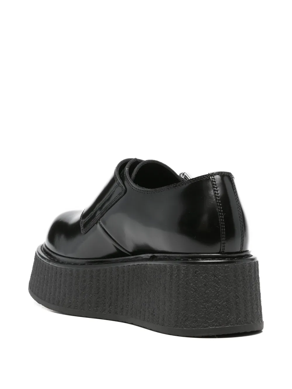 Moschino double-buckle platform shoes Black