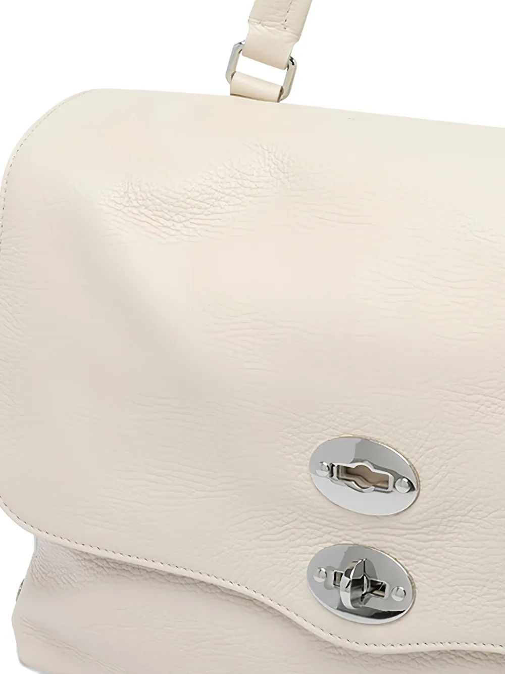 Zanellato Postina leren shopper met dubbele sluiting Beige