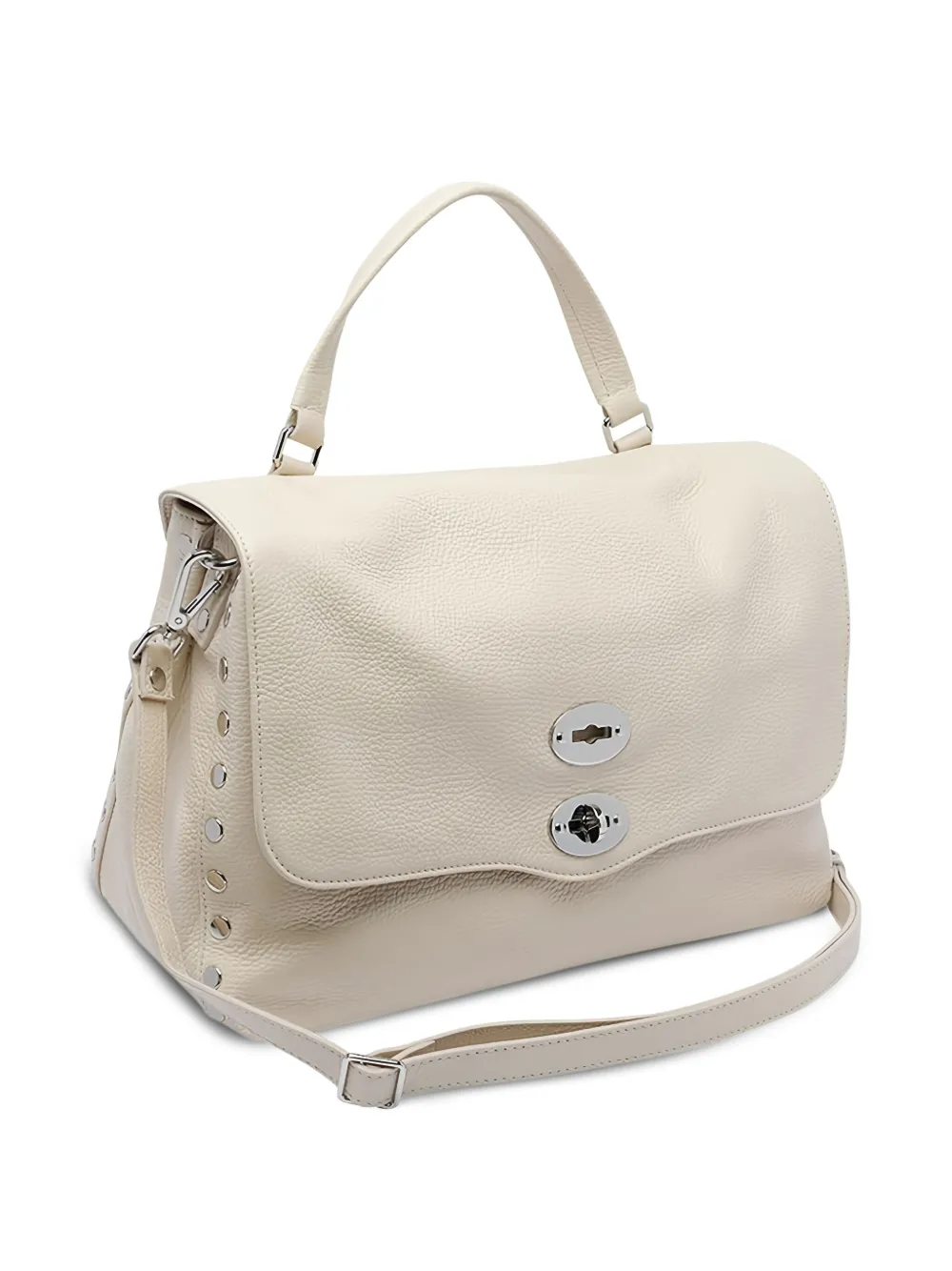 Zanellato Postina leren shopper met dubbele sluiting Beige