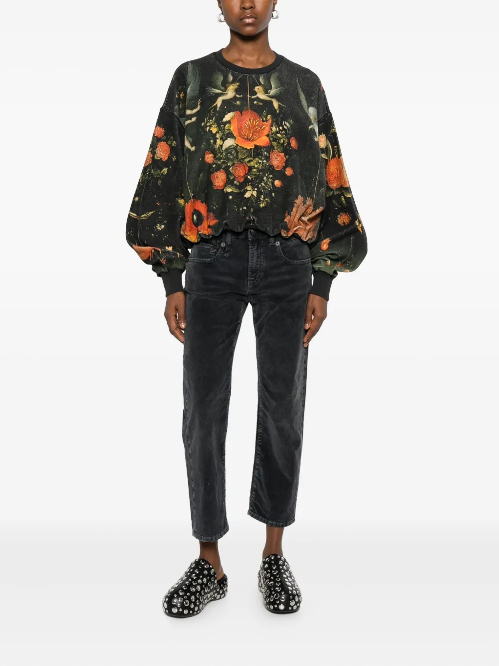 R13 corduroy jeans - Zwart