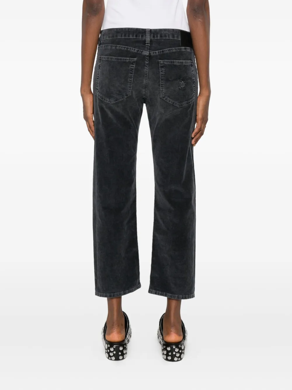 R13 Ribfluwelen jeans Zwart