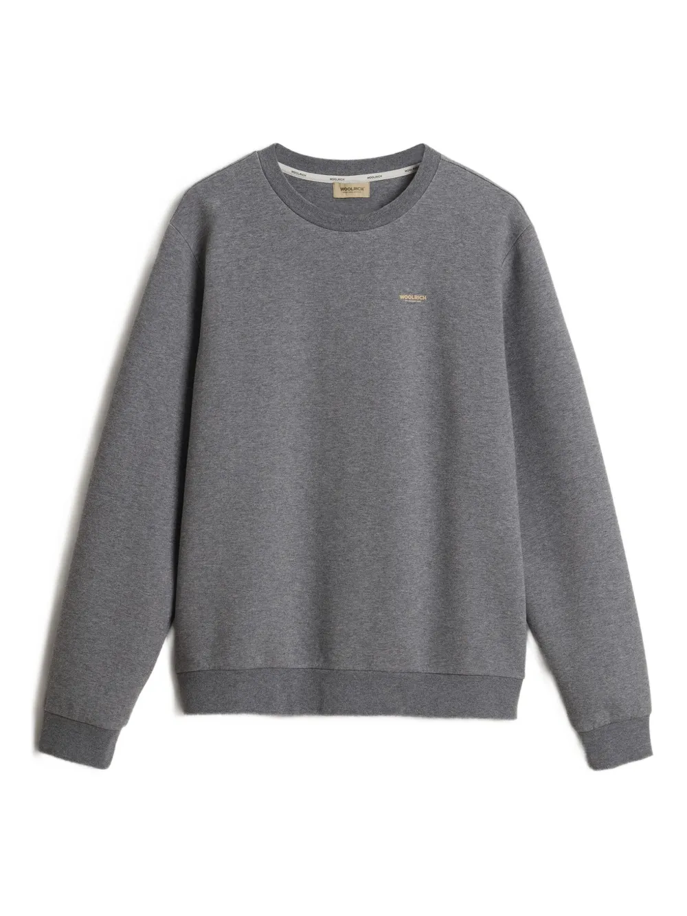 Woolrich Logo Crew-neck Sweatshirt In Gray