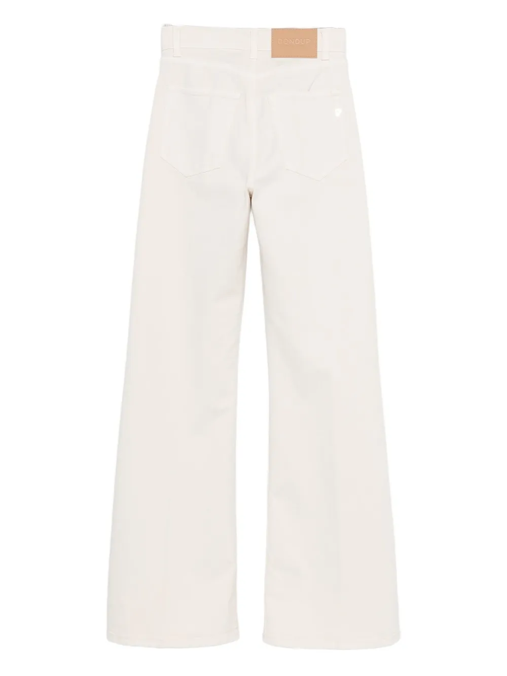 Dondup Amber Wide-leg Jeans In Neutral