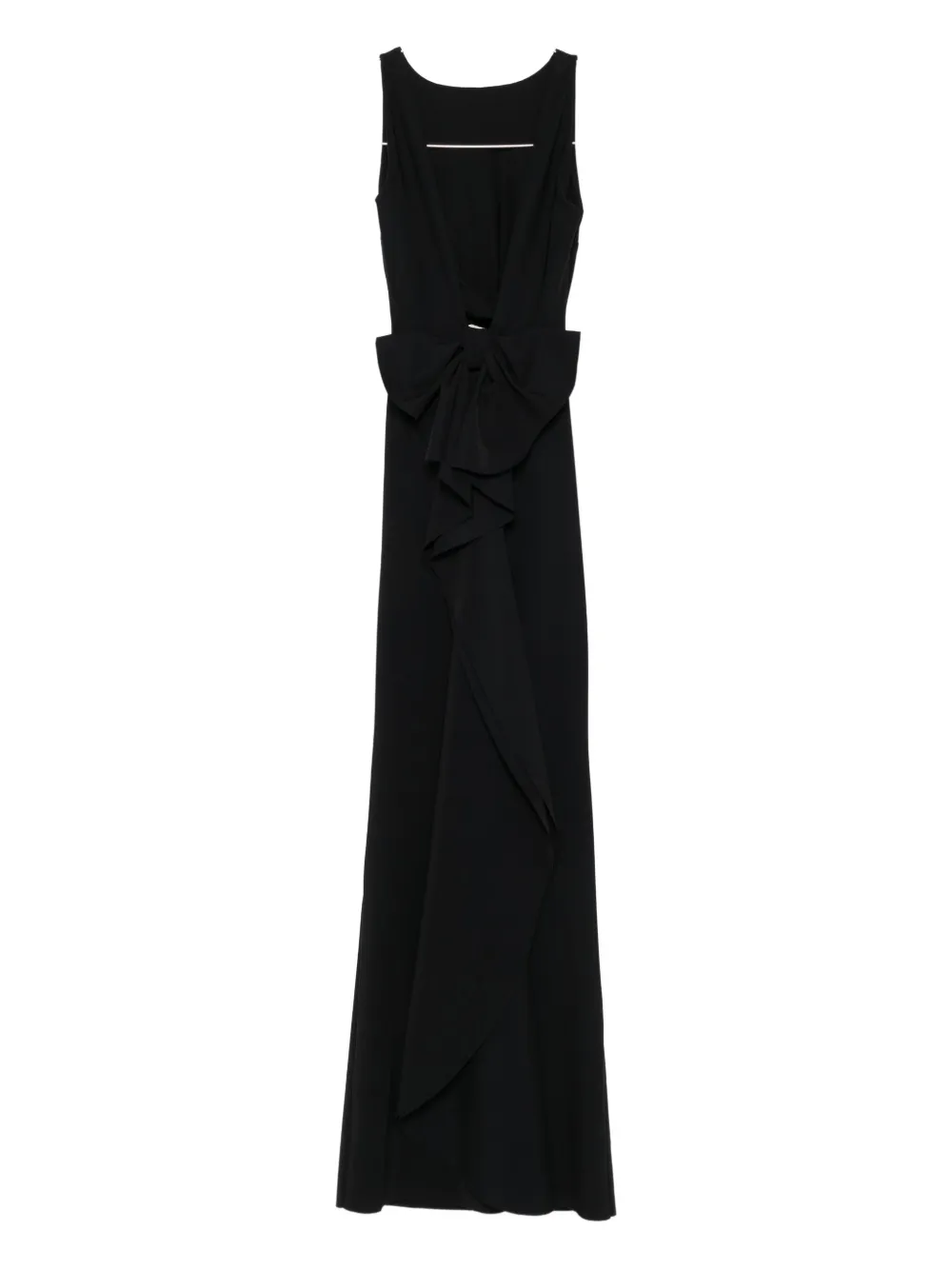 CHIARA BONI La Petite Robe bow-detail draped maxi dress | Black | Image 1
