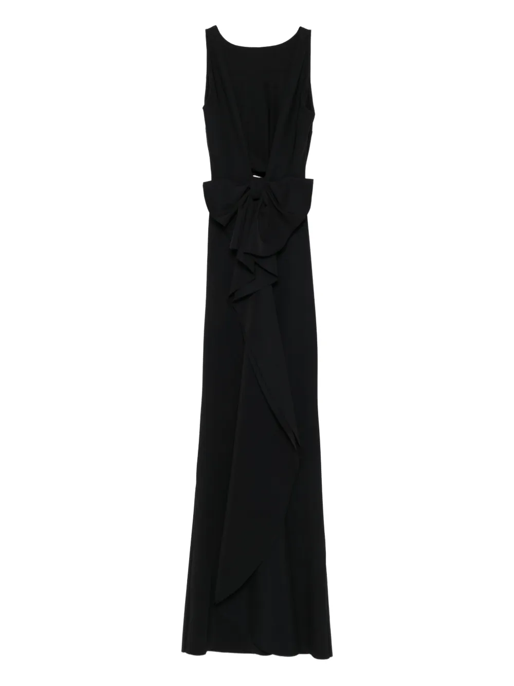 CHIARA BONI La Petite Robe bow-detail draped maxi dress – Black