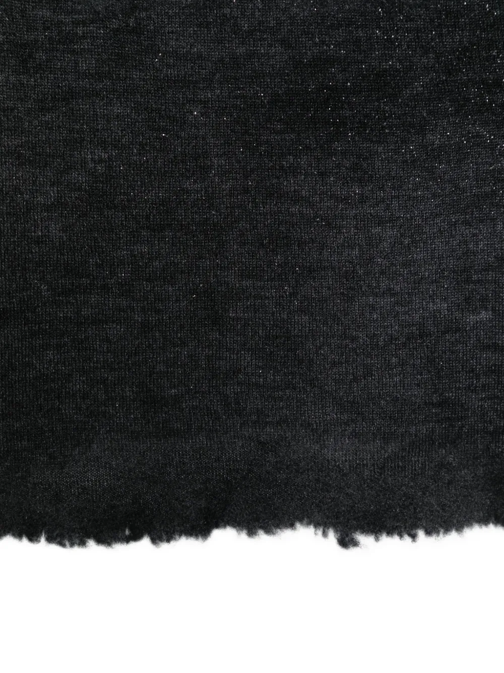 Avant Toi Glitter-detail Frayed Scarf In Black