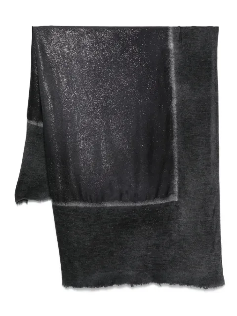 Avant Toi glitter-detail frayed scarf
