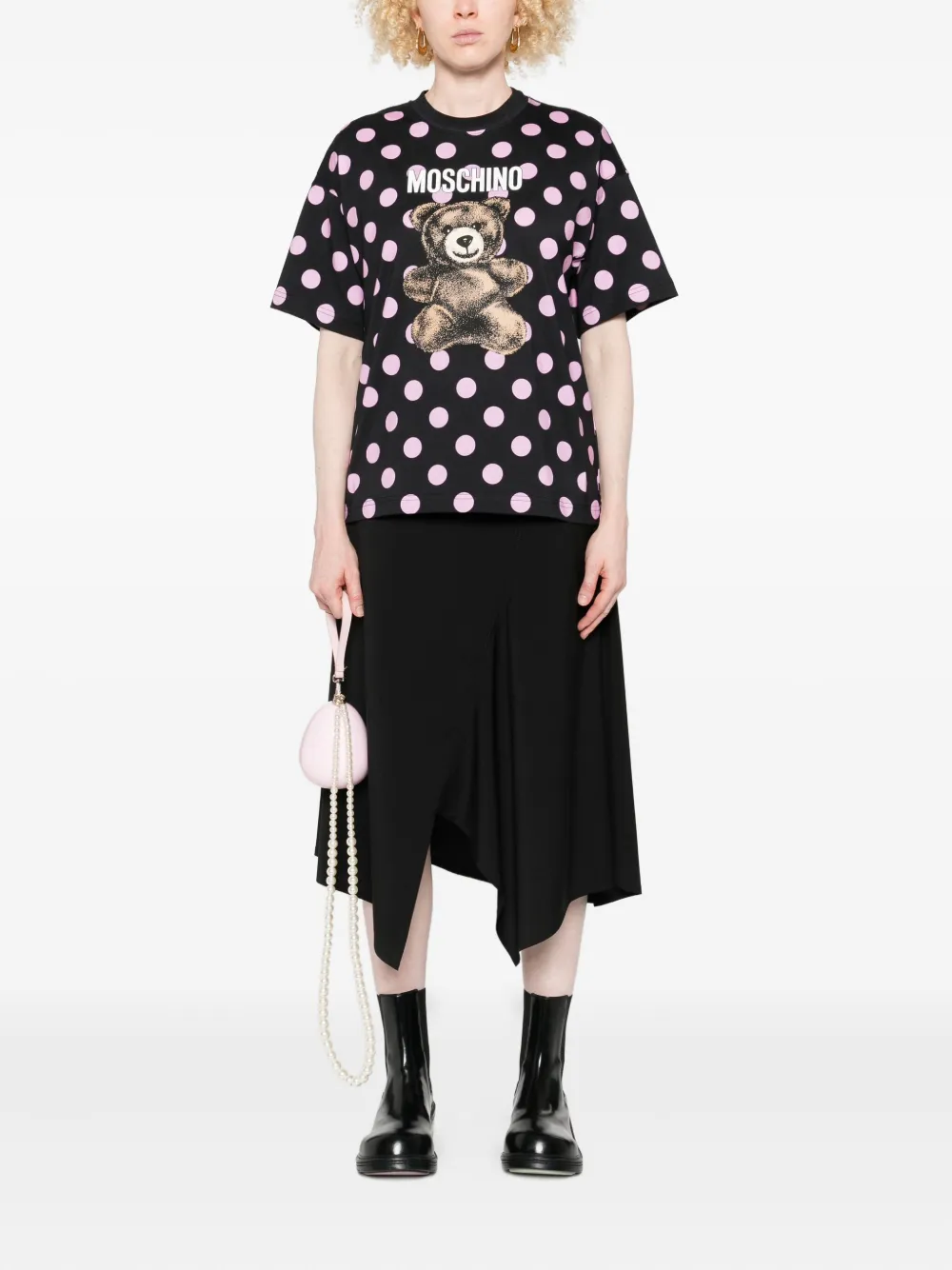 Moschino polka-dot teddy-print T-shirt | T-Shirts & Jersey Shirts | Image 2