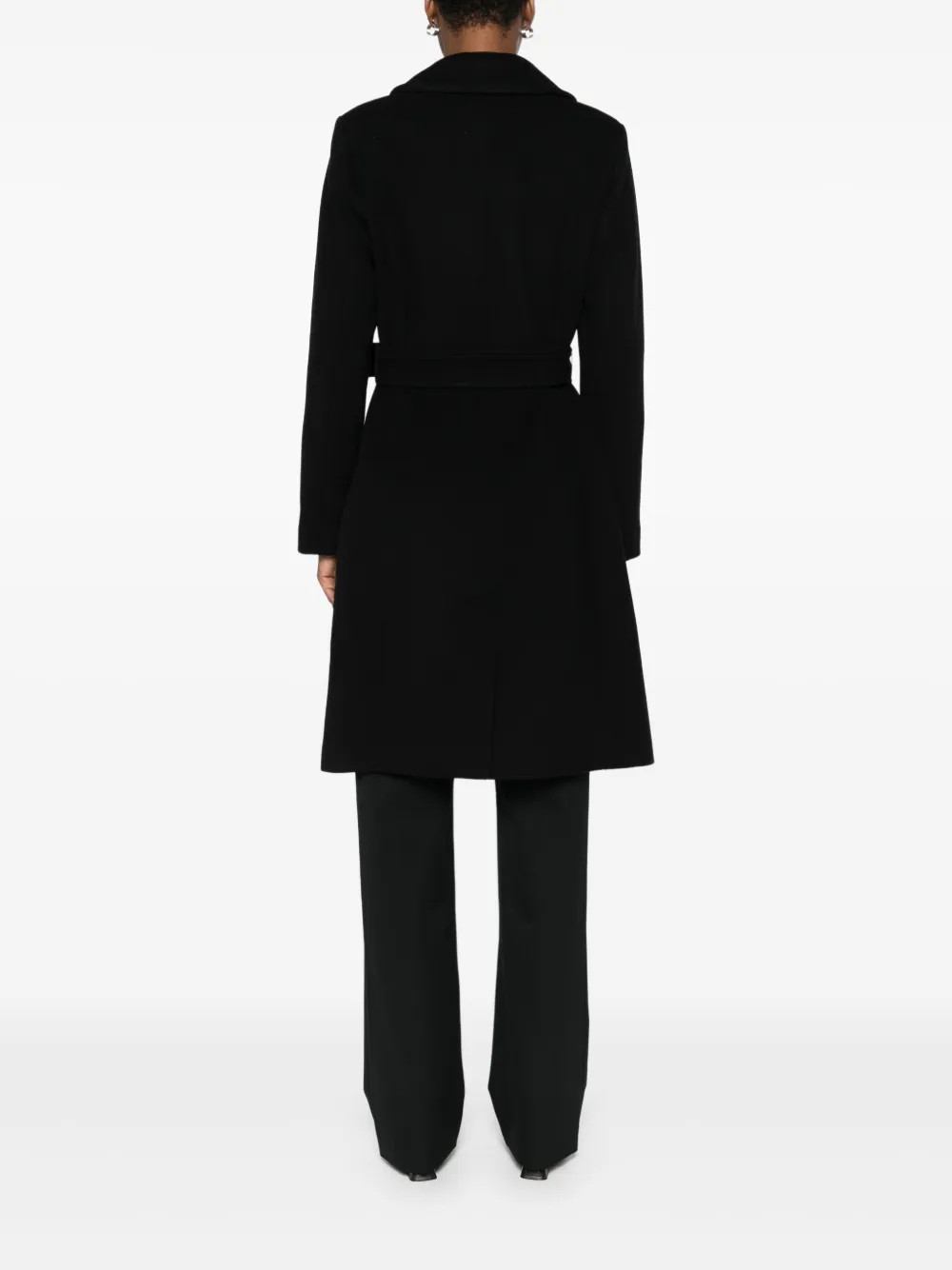 CHIARA BONI La Petite Robe Verfraaide jas met ceintuur Zwart