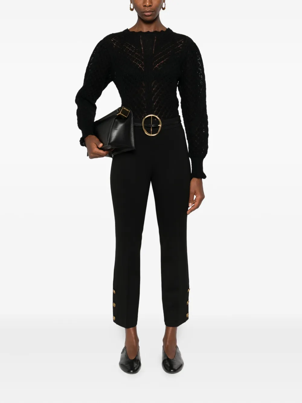 TWINSET cropped trousers - Zwart