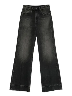 MM6 Maison Margiela ワイドデニム | ブラック | FARFETCH JP