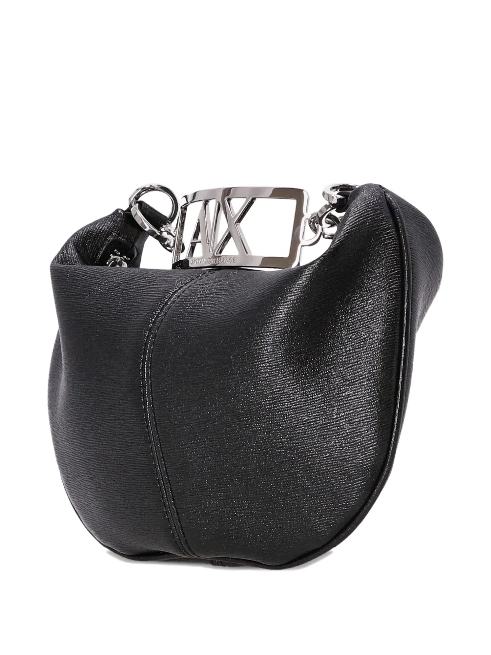 Armani Exchange Clutch met logoplakkaat en ketting Zwart