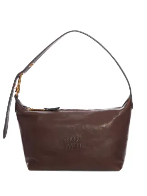 Miu Miu スエード ショルダーバッグ | ブラウン | FARFETCH JP