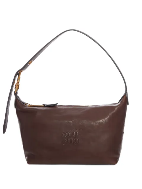 Miu Miu logo-embossed leather shoulder bag