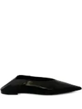 Saint Laurent Nour pointed-toe leather mules - Black