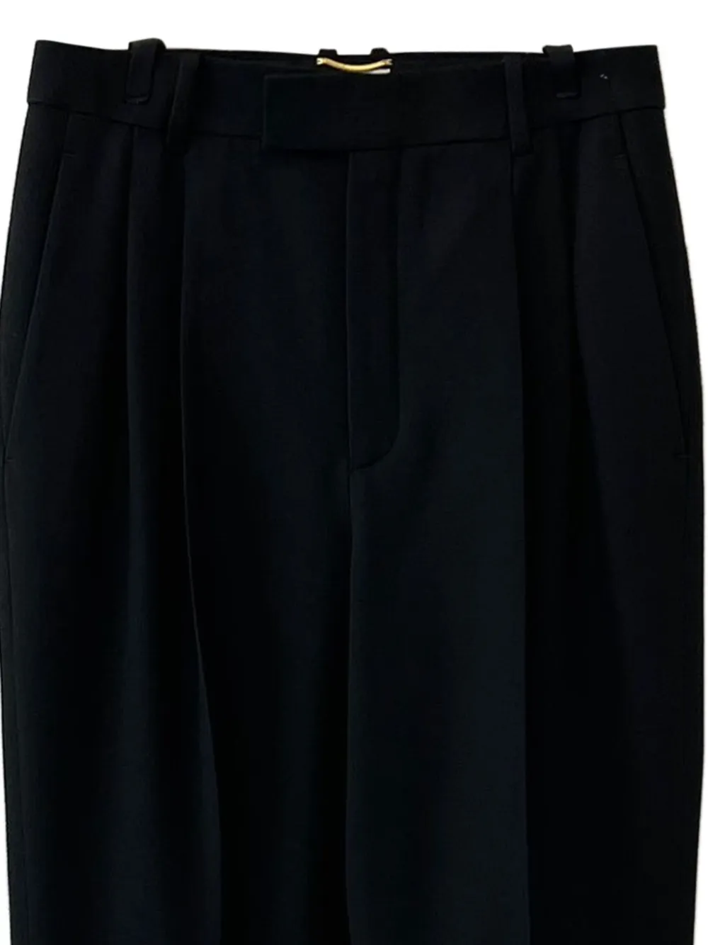 Saint Laurent pleated-front trousers - Zwart