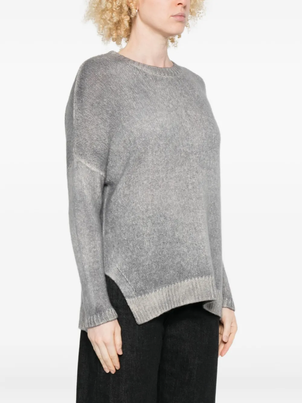 Avant Toi Ribbed-trim Jumper In Gray