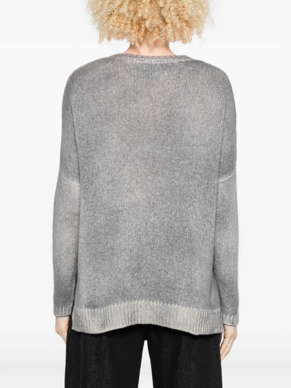 Avant Toi Ribbed-trim Jumper In Gray