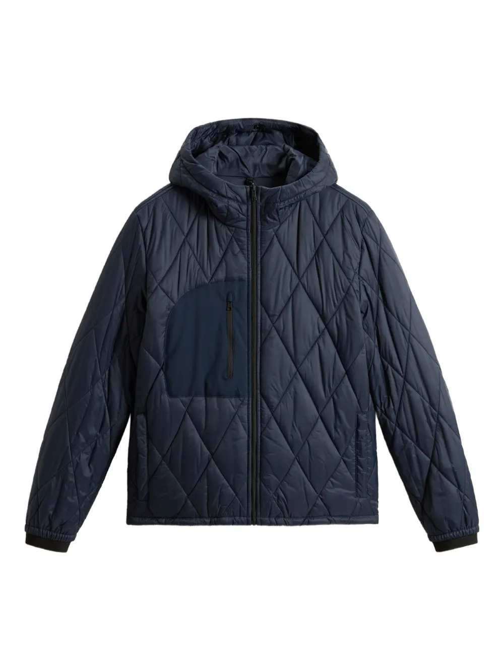 Woolrich hooded quilted jacket Blauw