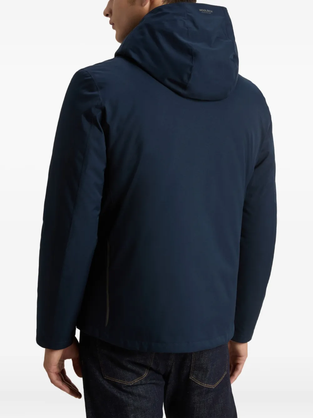 Woolrich hooded quilted jacket Blauw