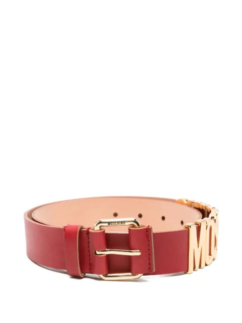 Moschino cinturón de piel con placa del logo