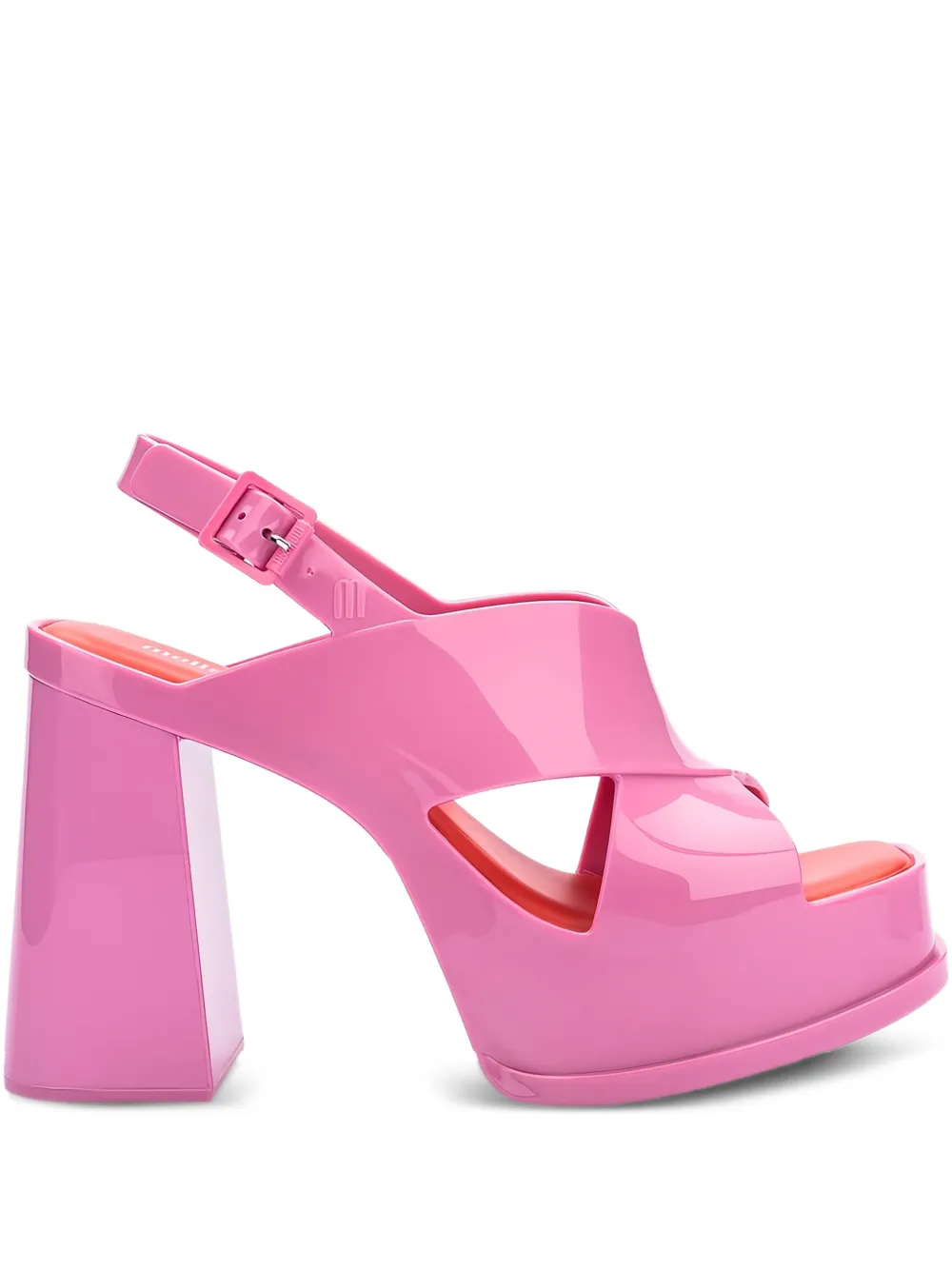 Melissa Dance crossover-strap block-heel sandals Pink